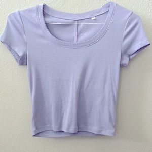 purple crop top